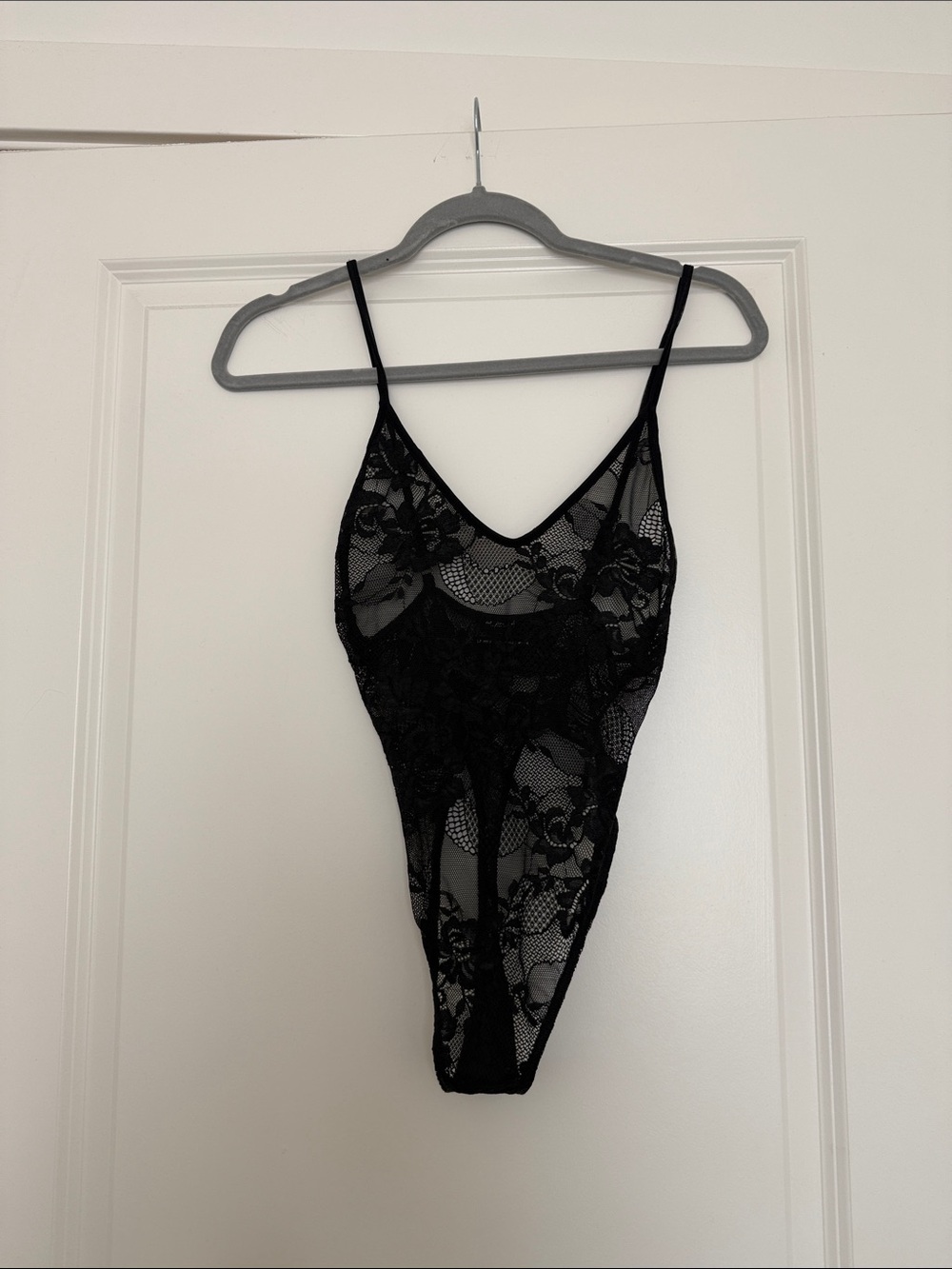 Urban Outfitters Black Lace Sheer Bodysuit
